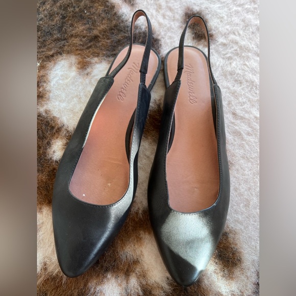 Madewell Shoes - Madewell Slingback Leather Flats - 8